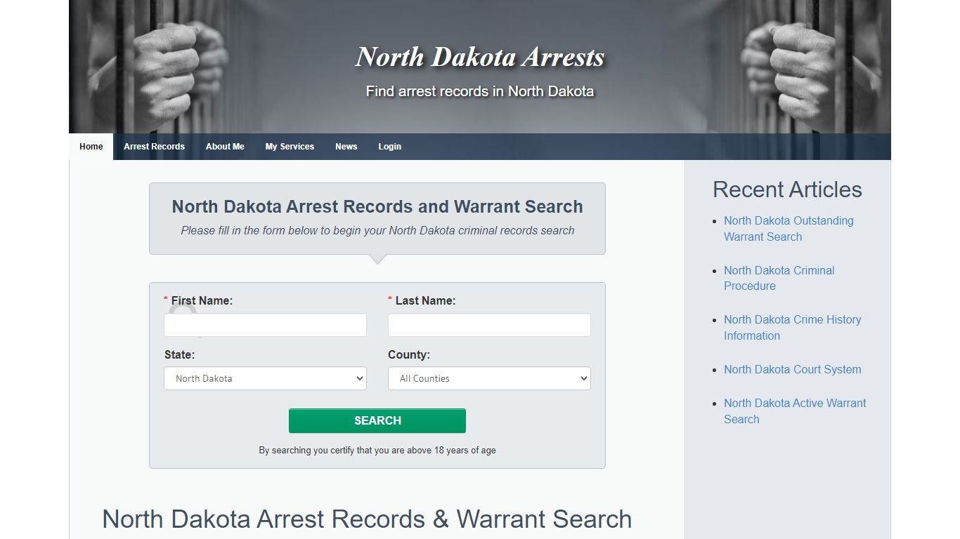 North Dakota Arrest Records & Warrant Search