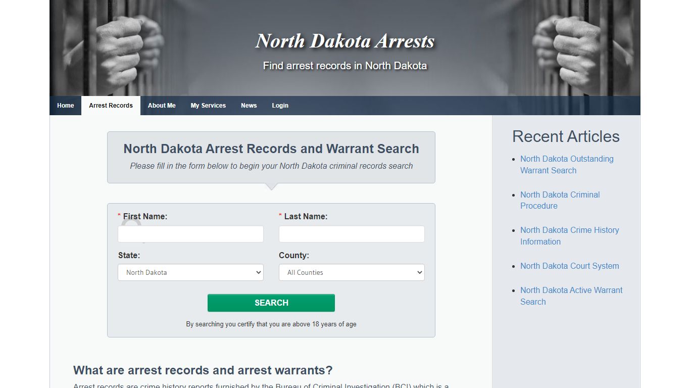 North Dakota Arrest Records and Warrants Search - North ...